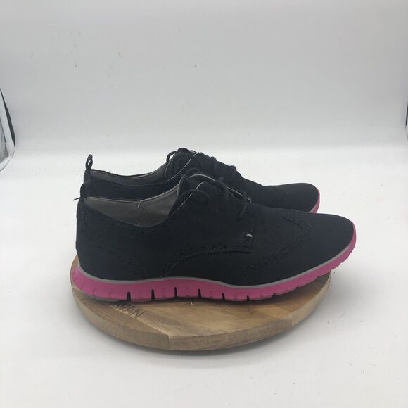 Cole Haan Zerogrand Wingtip Oxford Sneakers Womens 8.5B Black Mesh Lace Up - Picture 1 of 9